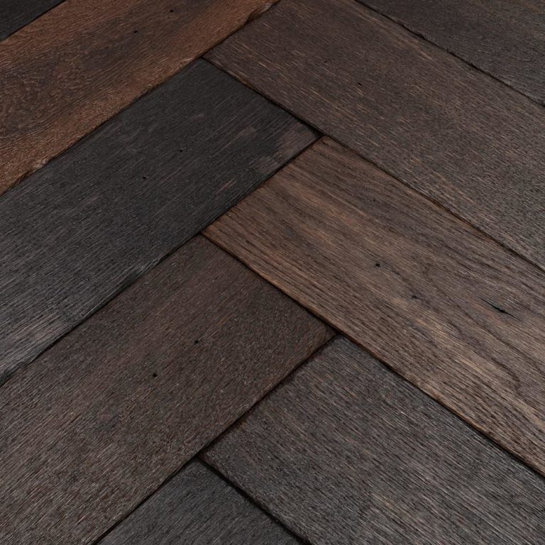 Woodpecker Goodrich Herringbone Charred Oak Brushed Matt Lacquered