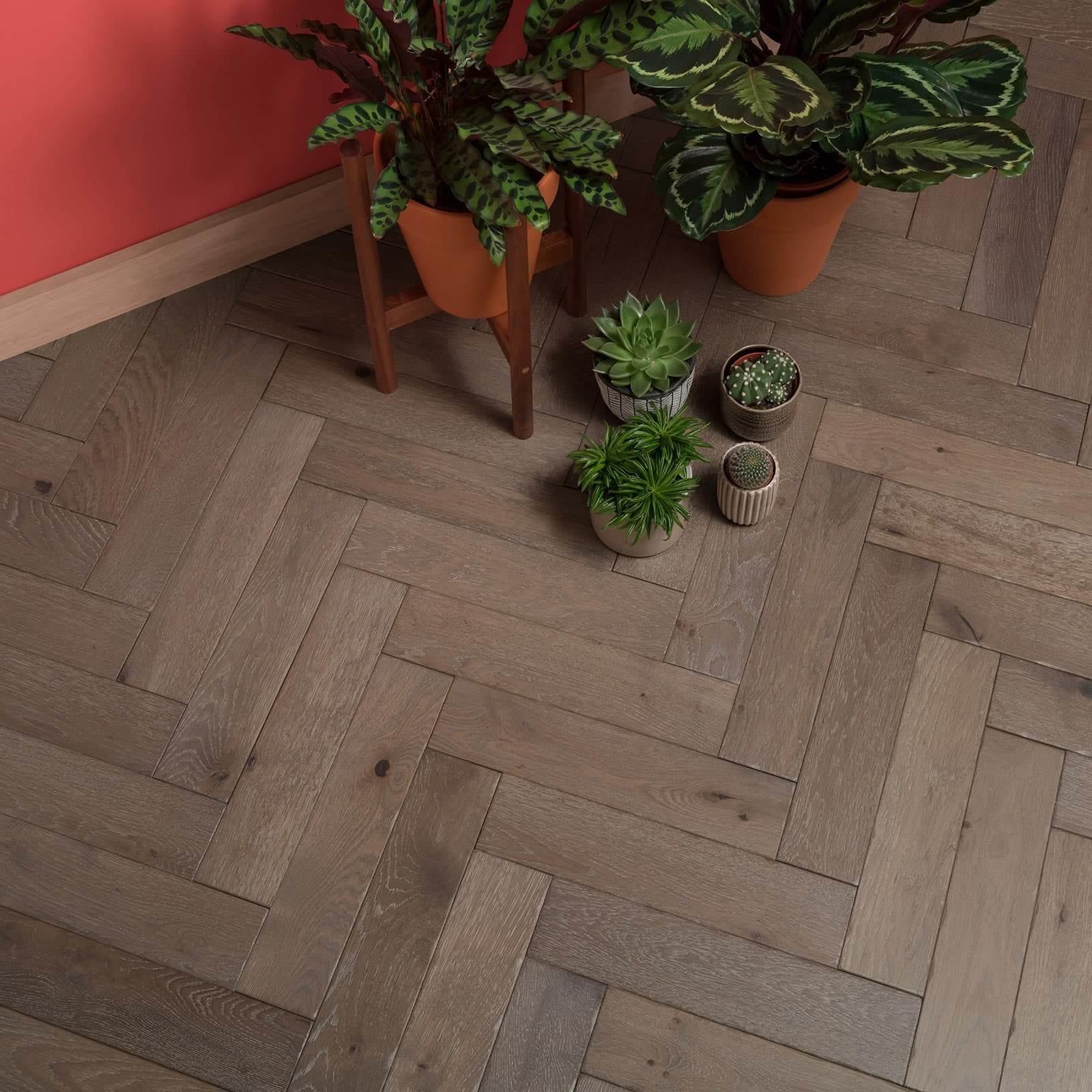 Woodpecker Goodrich Herringbone Barn Oak Brushed And Matt Lacquered Engineered Wood Flooring 32 5327