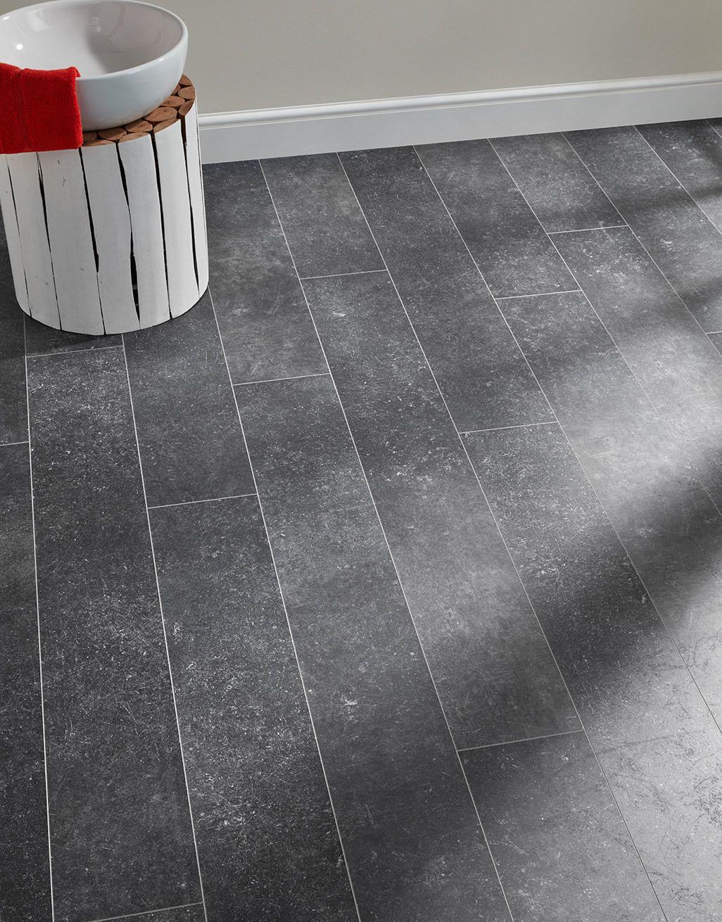 Baelea Ceramic Aqua Industrial Dark Grey 8mm Tile Effect Laminate Flooring