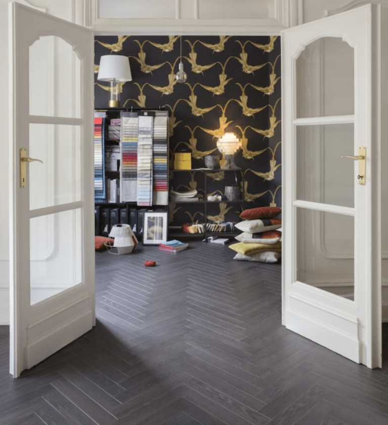 Berry Alloc Chateau Charme Black Parquet Herringbone Laminate Flooring