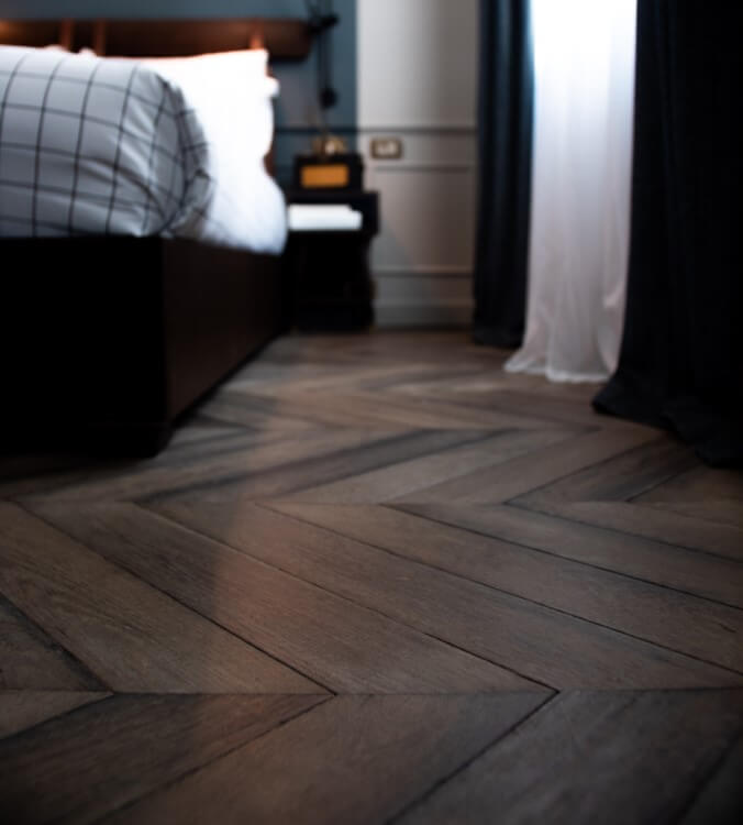 dark engineered wood floor