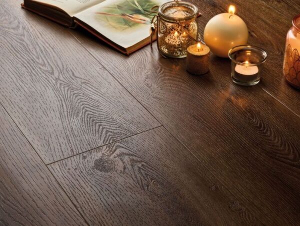 Elements Inspirations Registered Embossed Dryback Plank Luxury Vinyl Tile - Expresso Oak