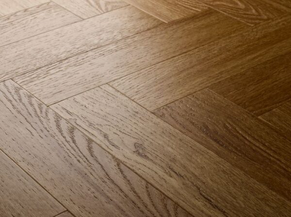Elements Inspirations Registered Embossed Dryback Herringbone Luxury Vinyl Tile - Golden Oak