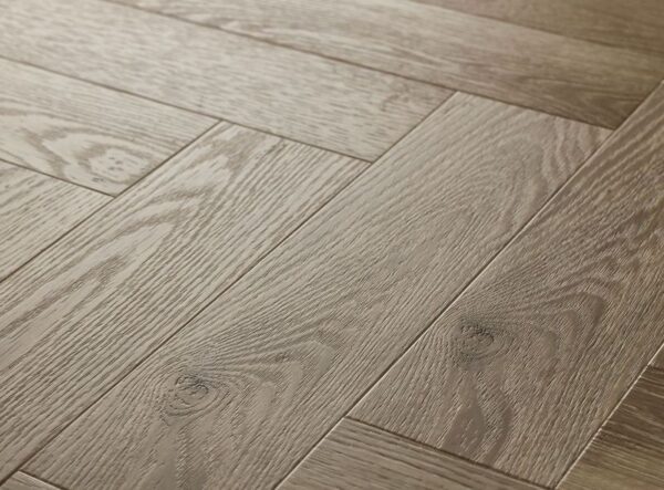 Textures Registered Embossed Dryback Herringbone Luxury Vinyl Tile - Ash