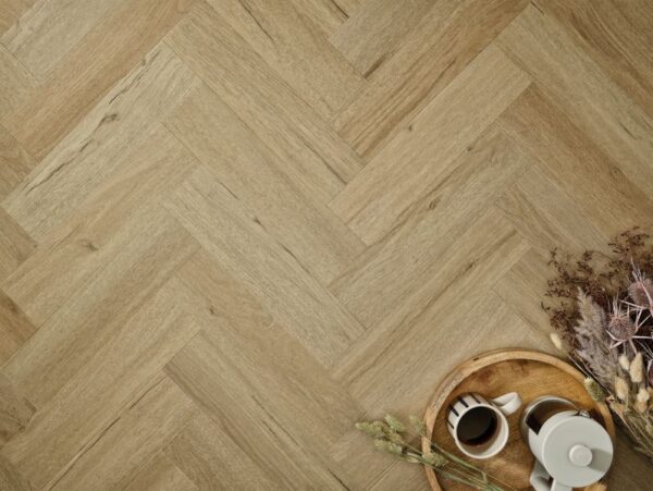 Elements Inspirations Registered Embossed Dryback Herringbone Luxury Vinyl Tile - Classic Oak