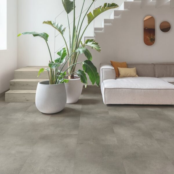 Quick-Step Alpha ILLUME Cloudy Concrete AVMTU40273 Luxury Vinyl Flooring