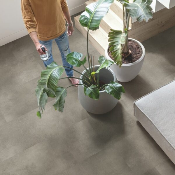 Quick-Step Alpha ILLUME Cloudy Concrete AVMTU40273 Luxury Vinyl Flooring