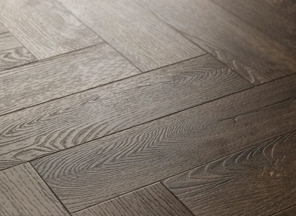Textures Registered Embossed Dryback Herringbone Luxury Vinyl Tile - Tudor Oak