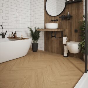 Malmo Rigid Senses Lax Herringbone Click Luxury Vinyl Flooring