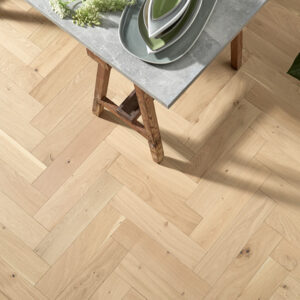 Woodpecker Goodrich Herringbone Raw Oak Brushed & Matt Lacquered Engineered Wood Flooring 32-GRO-001