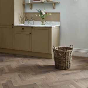 Woodpecker Goodrich Herringbone White Oiled Oak  Engineered Wood Flooring 32-GWH-090